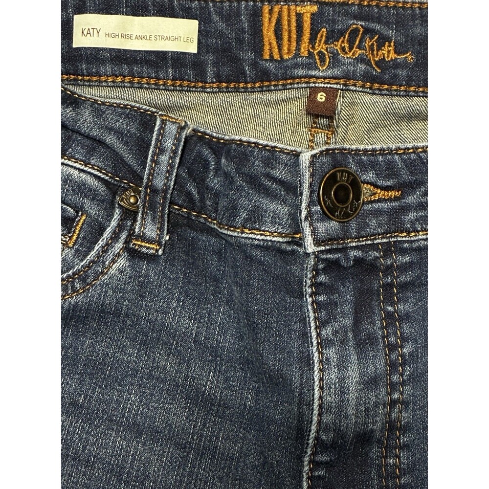 Kut From The Kloth Women’s Katy High Rise Ankle Straight Leg Jeans Size 6 - Picture 6 of 7